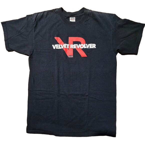Vintage Velvet Revolver Shirt Y2K 2004 Anvil Red Bar Black Mens L Slash Weiland - Picture 1 of 11